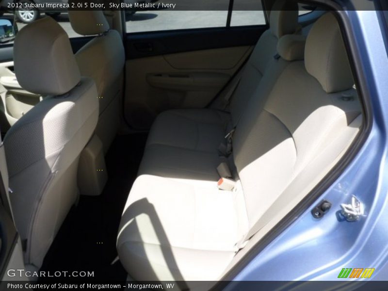Sky Blue Metallic / Ivory 2012 Subaru Impreza 2.0i 5 Door