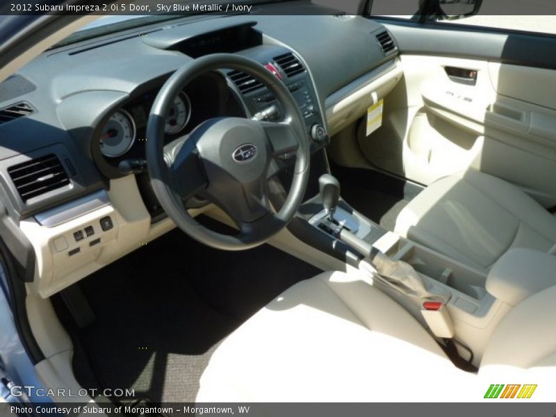 Sky Blue Metallic / Ivory 2012 Subaru Impreza 2.0i 5 Door