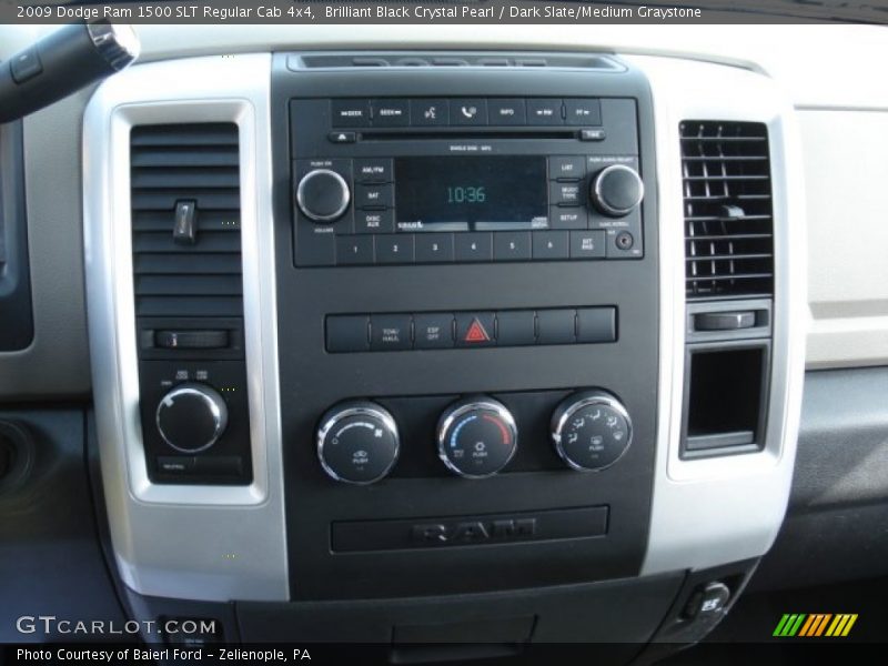 Brilliant Black Crystal Pearl / Dark Slate/Medium Graystone 2009 Dodge Ram 1500 SLT Regular Cab 4x4