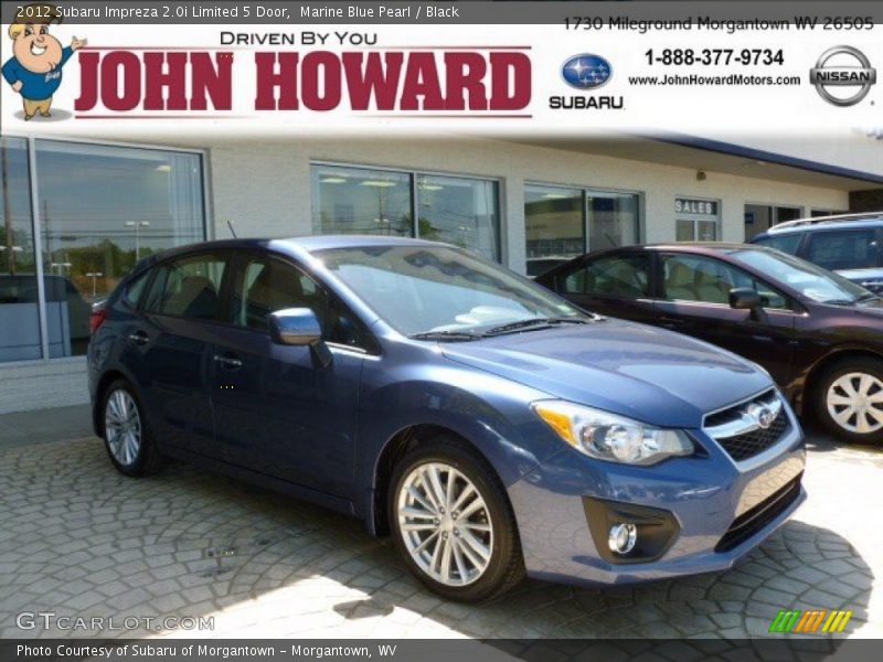 Marine Blue Pearl / Black 2012 Subaru Impreza 2.0i Limited 5 Door