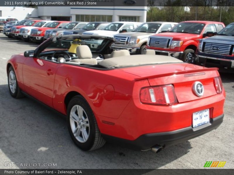 Race Red / Stone 2011 Ford Mustang V6 Convertible