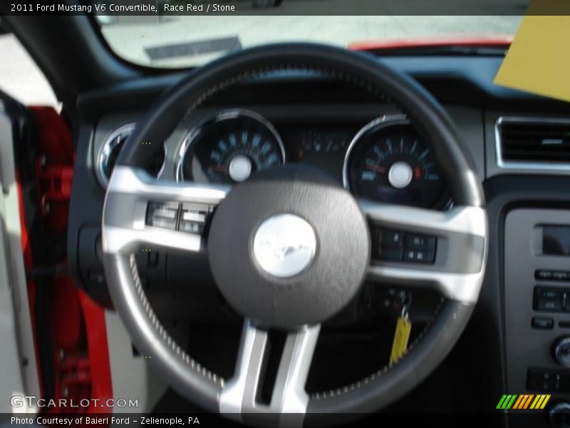 Race Red / Stone 2011 Ford Mustang V6 Convertible