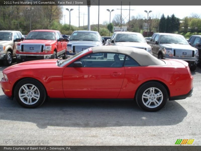 Race Red / Stone 2011 Ford Mustang V6 Convertible