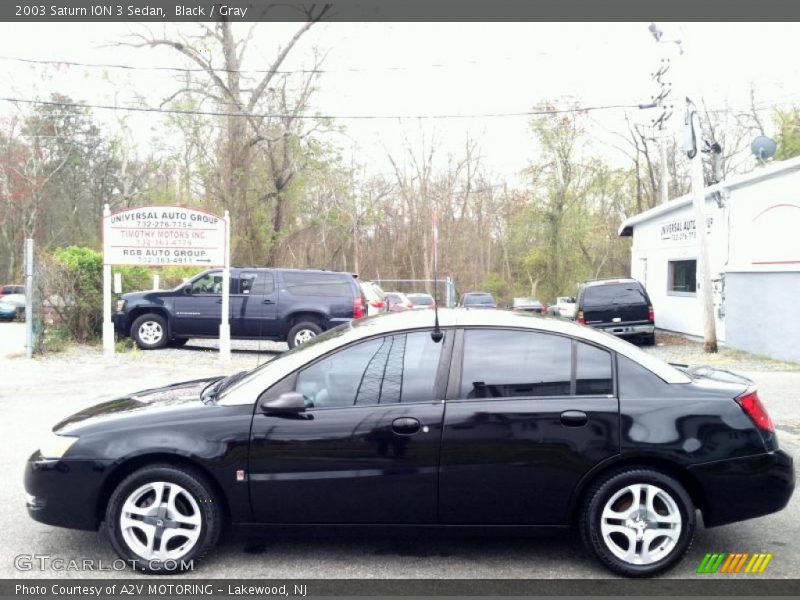 Black / Gray 2003 Saturn ION 3 Sedan