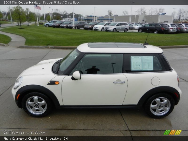 Pepper White / Grey/Black 2008 Mini Cooper Hardtop