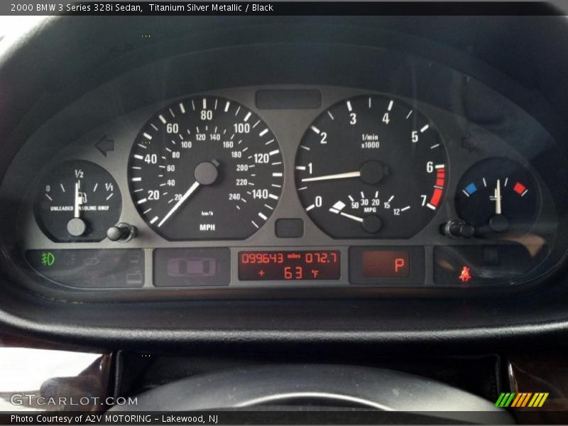 Titanium Silver Metallic / Black 2000 BMW 3 Series 328i Sedan