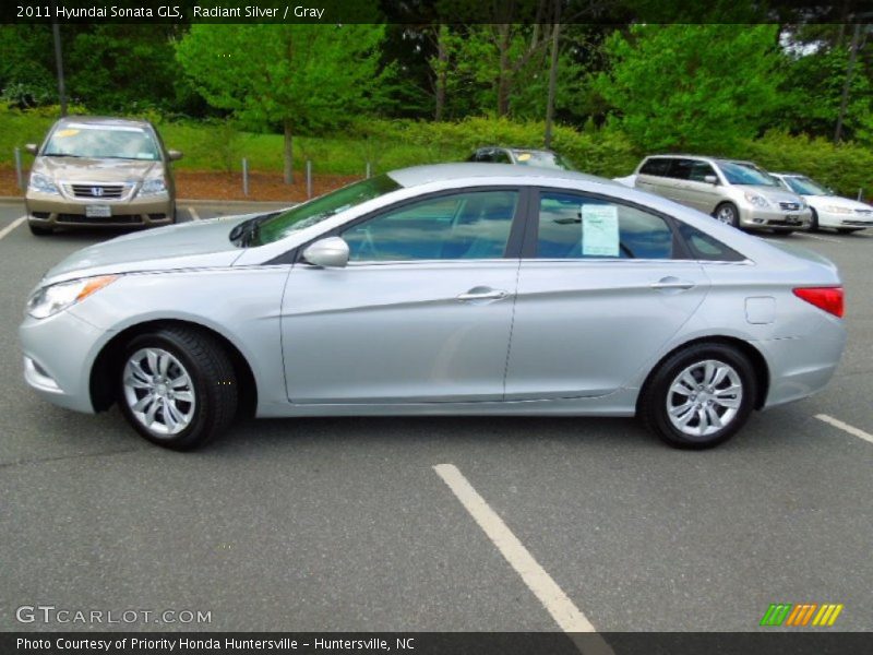 Radiant Silver / Gray 2011 Hyundai Sonata GLS