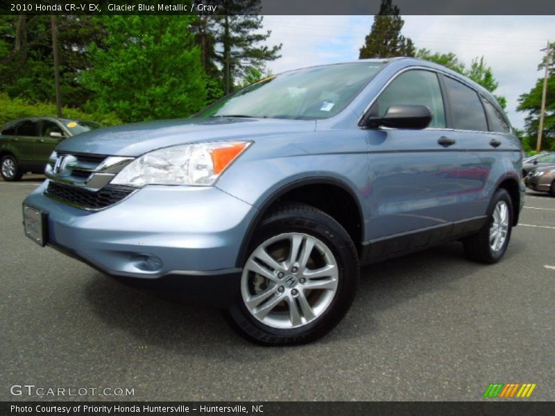 Glacier Blue Metallic / Gray 2010 Honda CR-V EX