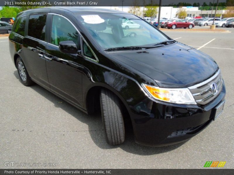 Crystal Black Pearl / Gray 2011 Honda Odyssey EX-L