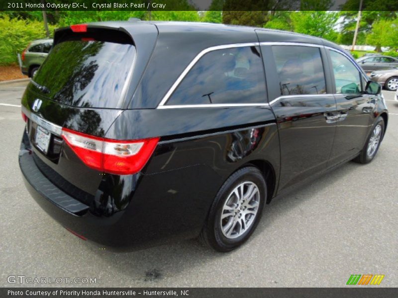 Crystal Black Pearl / Gray 2011 Honda Odyssey EX-L