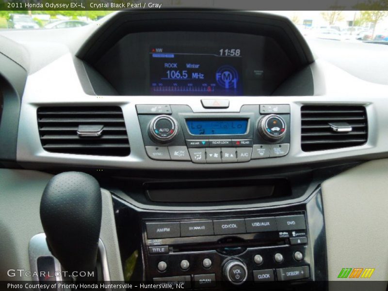 Crystal Black Pearl / Gray 2011 Honda Odyssey EX-L