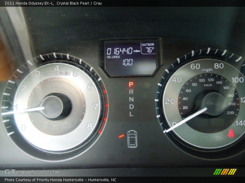 Crystal Black Pearl / Gray 2011 Honda Odyssey EX-L