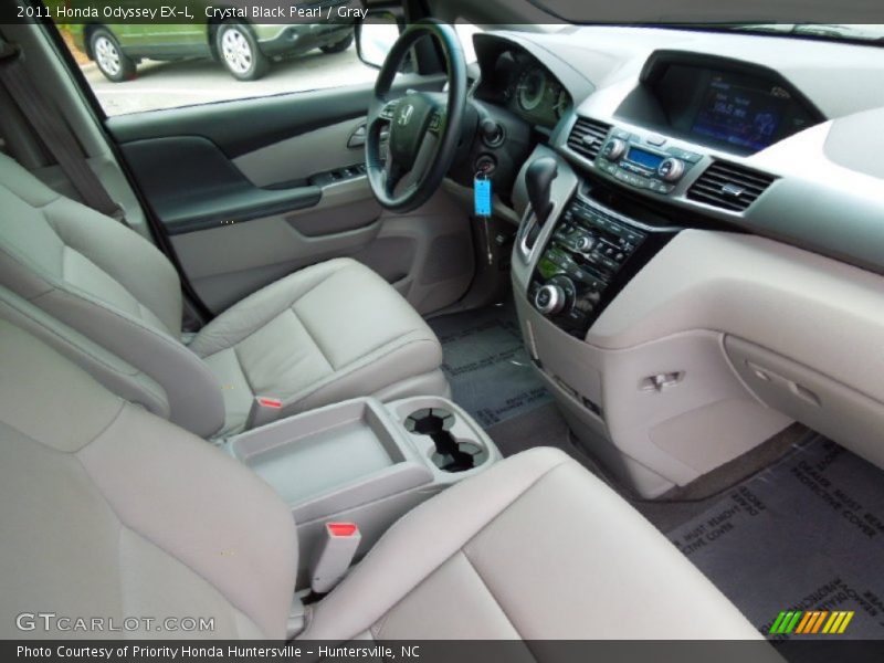 Crystal Black Pearl / Gray 2011 Honda Odyssey EX-L