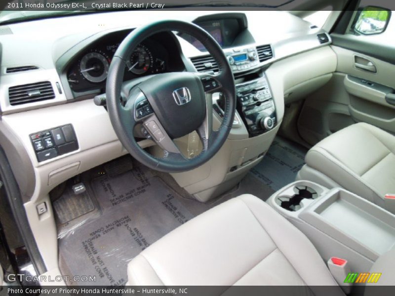 Crystal Black Pearl / Gray 2011 Honda Odyssey EX-L