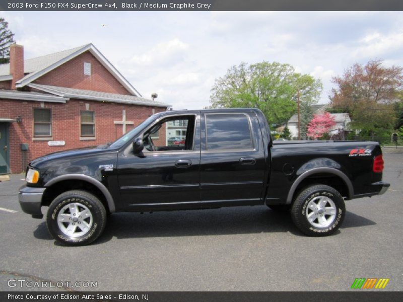 Black / Medium Graphite Grey 2003 Ford F150 FX4 SuperCrew 4x4