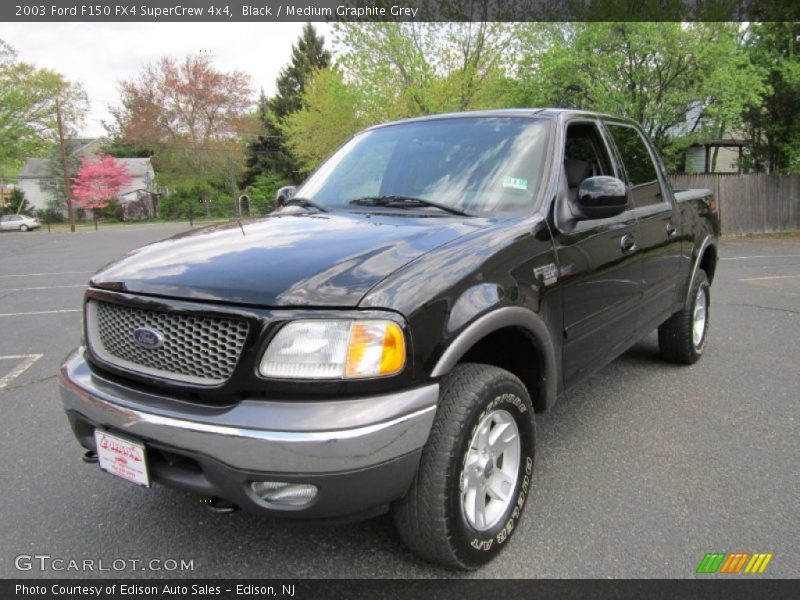 Black / Medium Graphite Grey 2003 Ford F150 FX4 SuperCrew 4x4