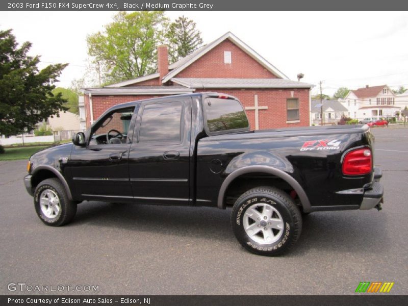 Black / Medium Graphite Grey 2003 Ford F150 FX4 SuperCrew 4x4