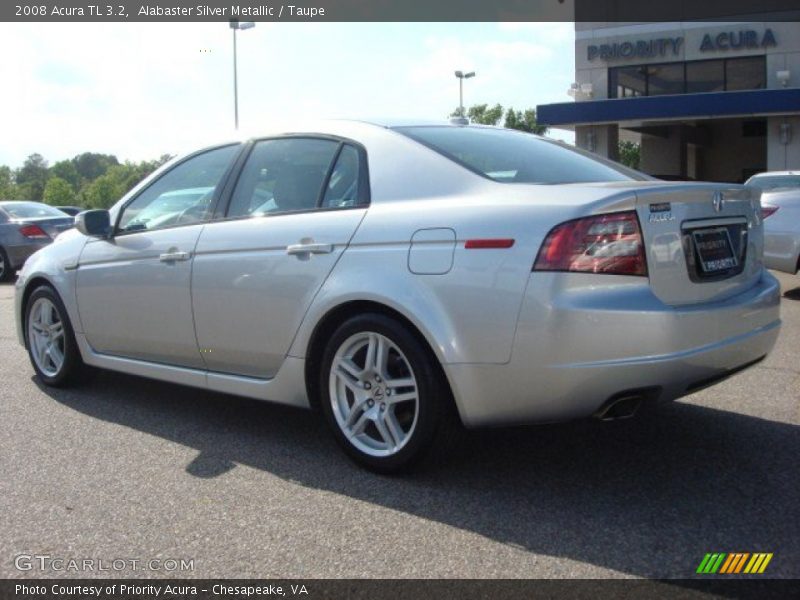 Alabaster Silver Metallic / Taupe 2008 Acura TL 3.2