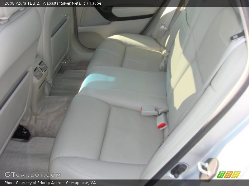 Alabaster Silver Metallic / Taupe 2008 Acura TL 3.2