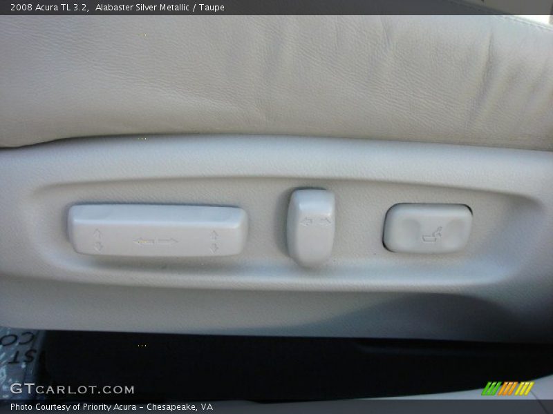 Alabaster Silver Metallic / Taupe 2008 Acura TL 3.2