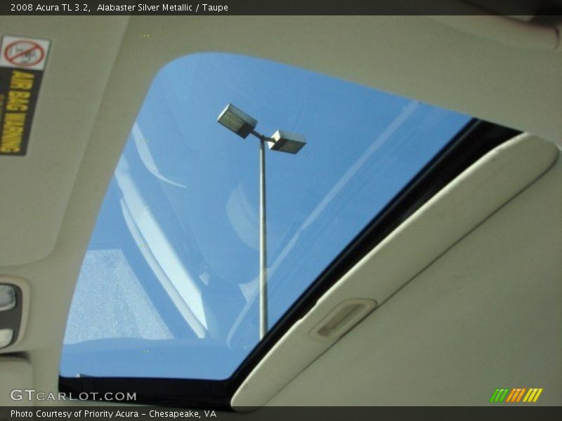 Alabaster Silver Metallic / Taupe 2008 Acura TL 3.2
