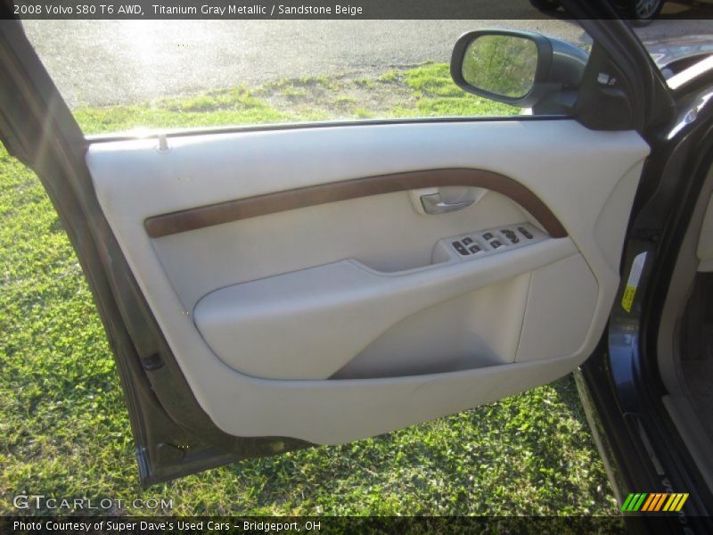 Titanium Gray Metallic / Sandstone Beige 2008 Volvo S80 T6 AWD