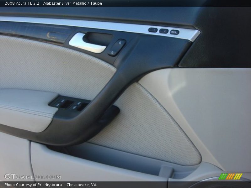 Alabaster Silver Metallic / Taupe 2008 Acura TL 3.2