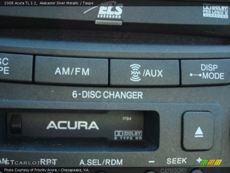 Alabaster Silver Metallic / Taupe 2008 Acura TL 3.2