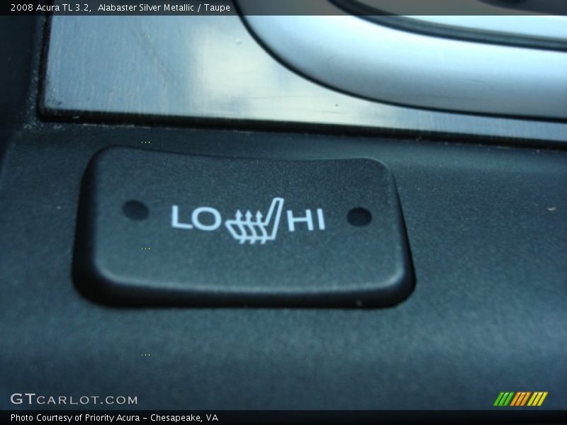 Alabaster Silver Metallic / Taupe 2008 Acura TL 3.2