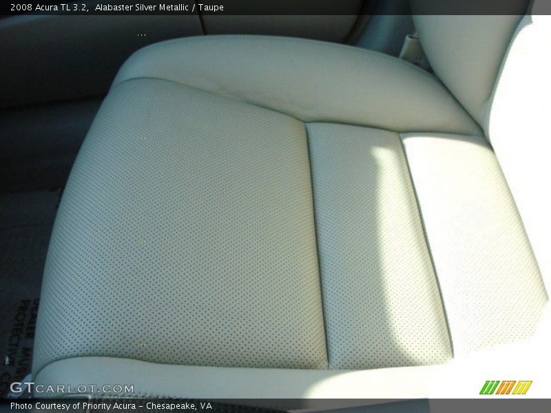 Alabaster Silver Metallic / Taupe 2008 Acura TL 3.2