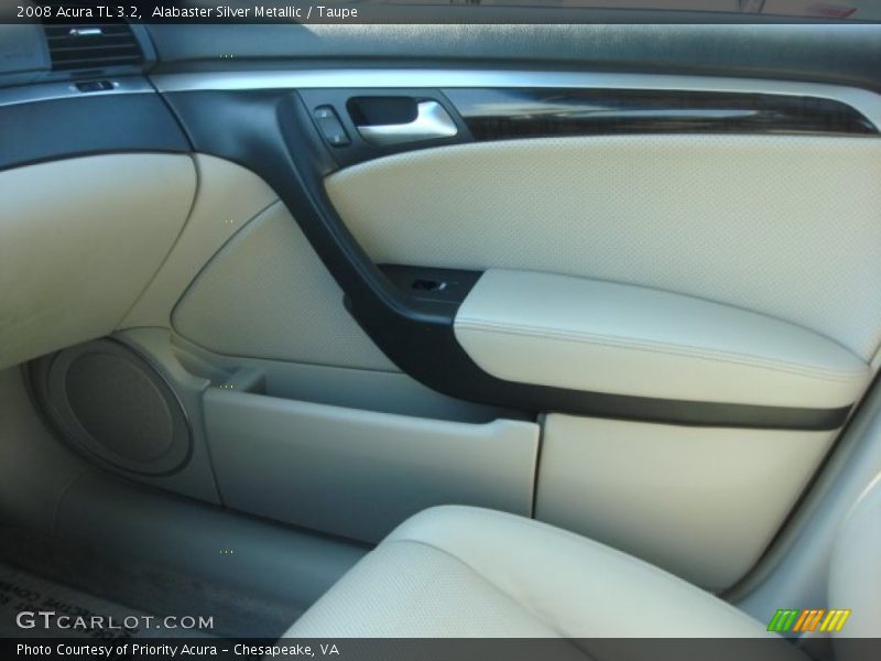 Alabaster Silver Metallic / Taupe 2008 Acura TL 3.2