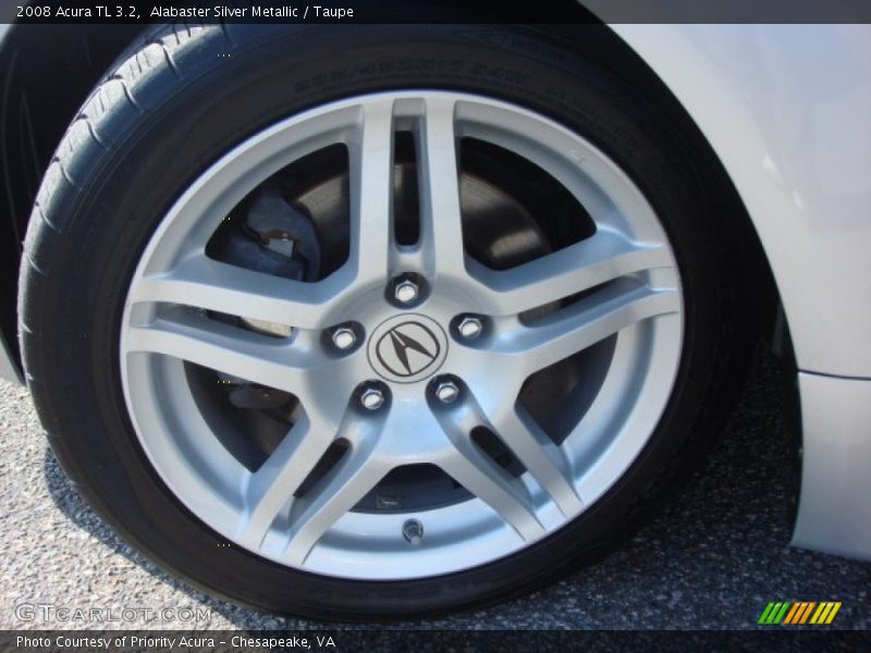 Alabaster Silver Metallic / Taupe 2008 Acura TL 3.2