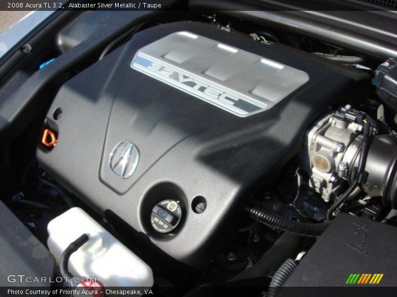 Alabaster Silver Metallic / Taupe 2008 Acura TL 3.2