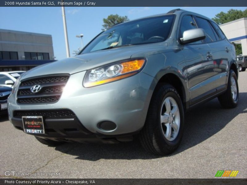 Platinum Sage / Gray 2008 Hyundai Santa Fe GLS