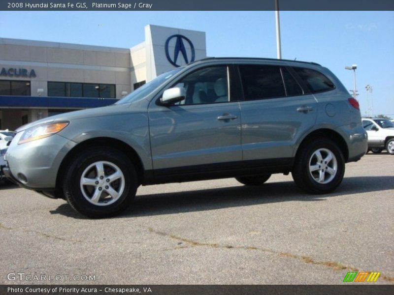 Platinum Sage / Gray 2008 Hyundai Santa Fe GLS
