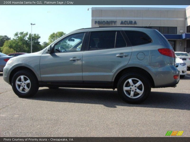 Platinum Sage / Gray 2008 Hyundai Santa Fe GLS