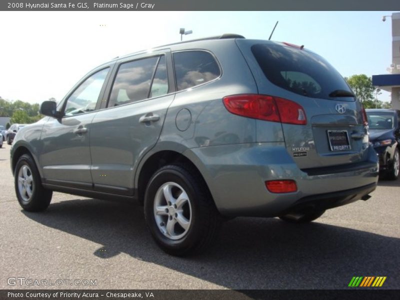 Platinum Sage / Gray 2008 Hyundai Santa Fe GLS