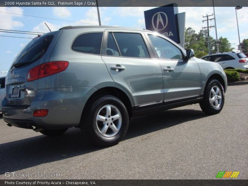 Platinum Sage / Gray 2008 Hyundai Santa Fe GLS