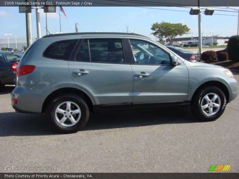 Platinum Sage / Gray 2008 Hyundai Santa Fe GLS