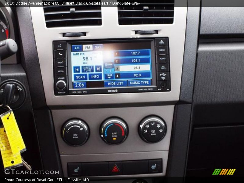 Brilliant Black Crystal Pearl / Dark Slate Gray 2010 Dodge Avenger Express