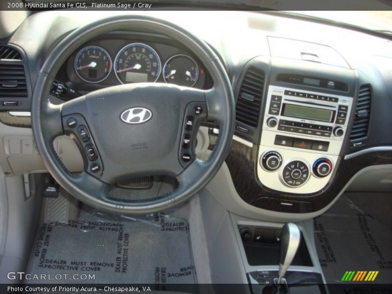 Platinum Sage / Gray 2008 Hyundai Santa Fe GLS