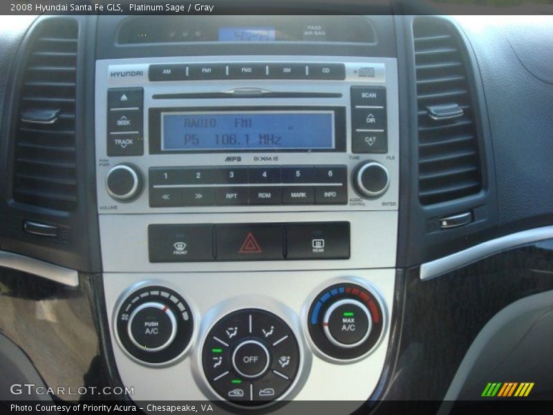 Platinum Sage / Gray 2008 Hyundai Santa Fe GLS
