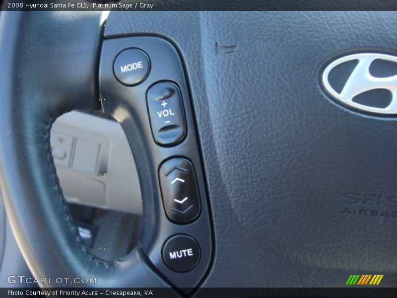 Platinum Sage / Gray 2008 Hyundai Santa Fe GLS