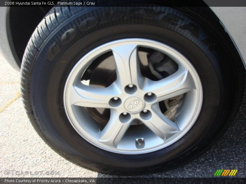 Platinum Sage / Gray 2008 Hyundai Santa Fe GLS