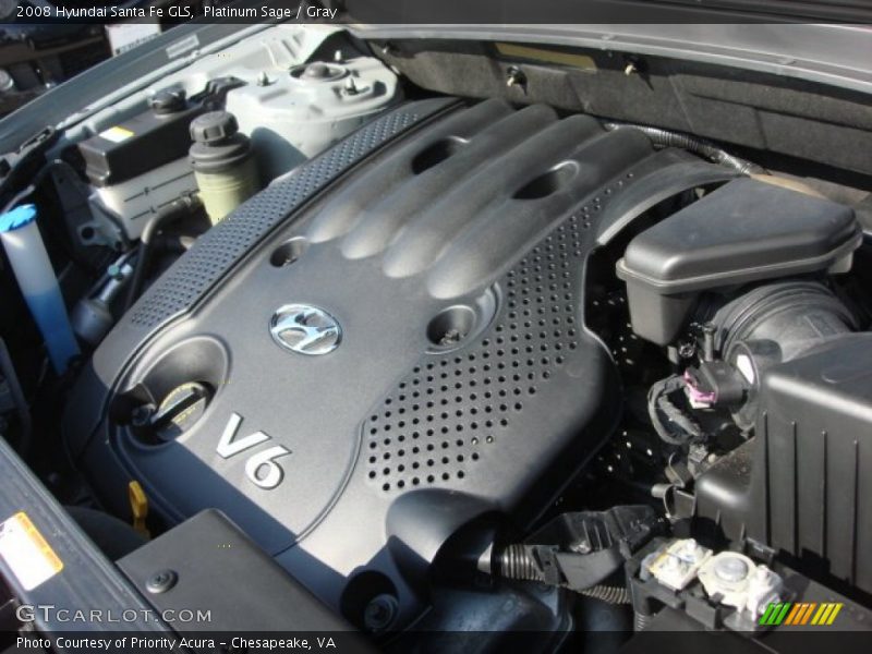 Platinum Sage / Gray 2008 Hyundai Santa Fe GLS