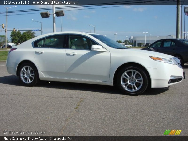 White Diamond Pearl / Parchment 2009 Acura TL 3.5