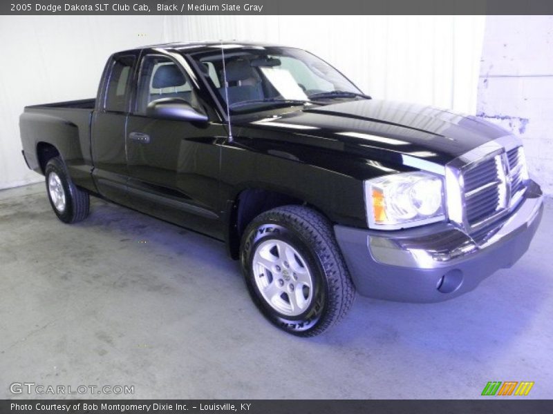 Black / Medium Slate Gray 2005 Dodge Dakota SLT Club Cab
