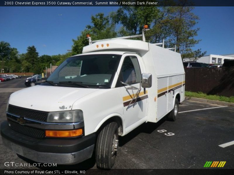 Summit White / Medium Dark Pewter 2003 Chevrolet Express 3500 Cutaway Commercial