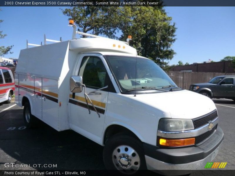Summit White / Medium Dark Pewter 2003 Chevrolet Express 3500 Cutaway Commercial
