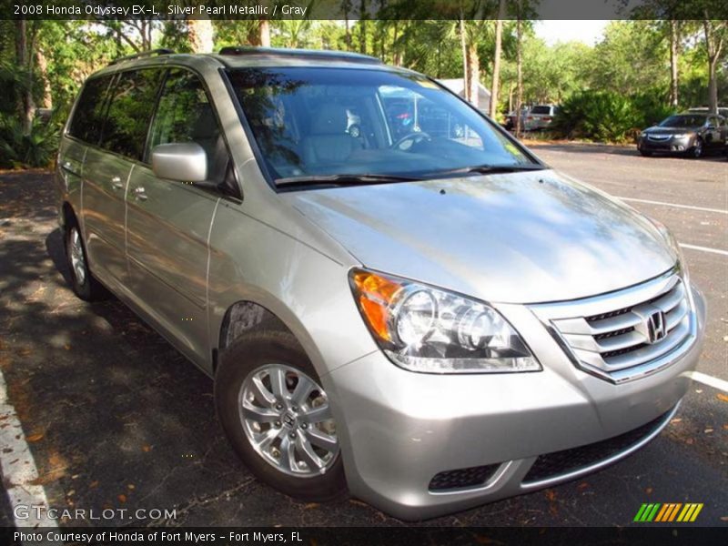Silver Pearl Metallic / Gray 2008 Honda Odyssey EX-L